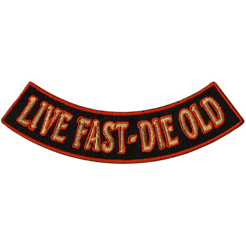 Hot Leathers Live Fast - Die Old 4” X 1” Bottom Rocker Patch
