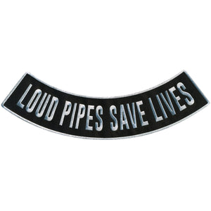 Hot Leathers Loud Pipes 12” X 3” Bottom Rocker Patch