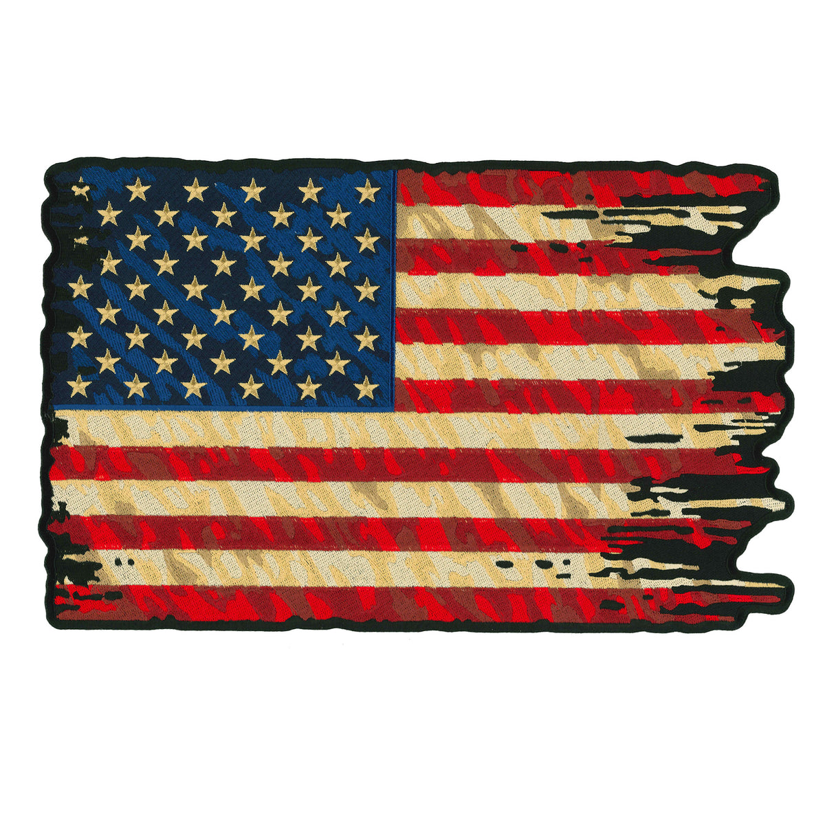 Hot Leathers 12" Tattered Flag Patch