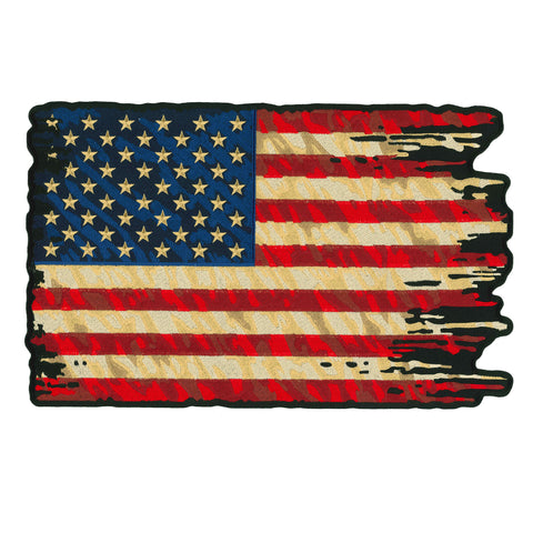 Hot Leathers 12" Tattered Flag Patch