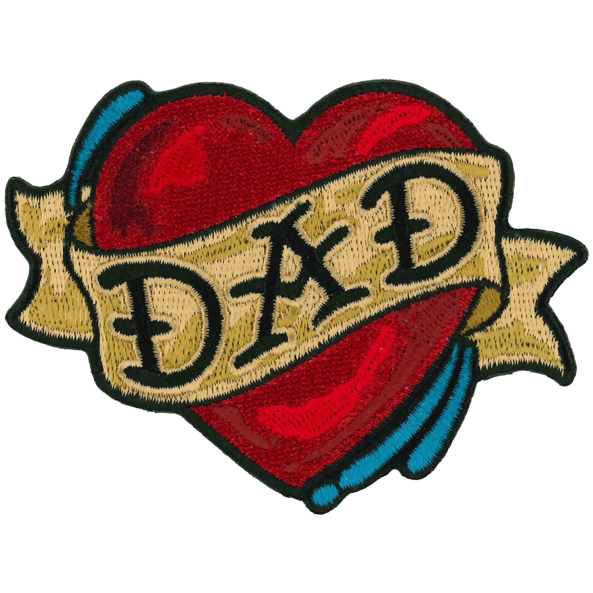 Hot Leathers Patch Dad Heart 3.5"