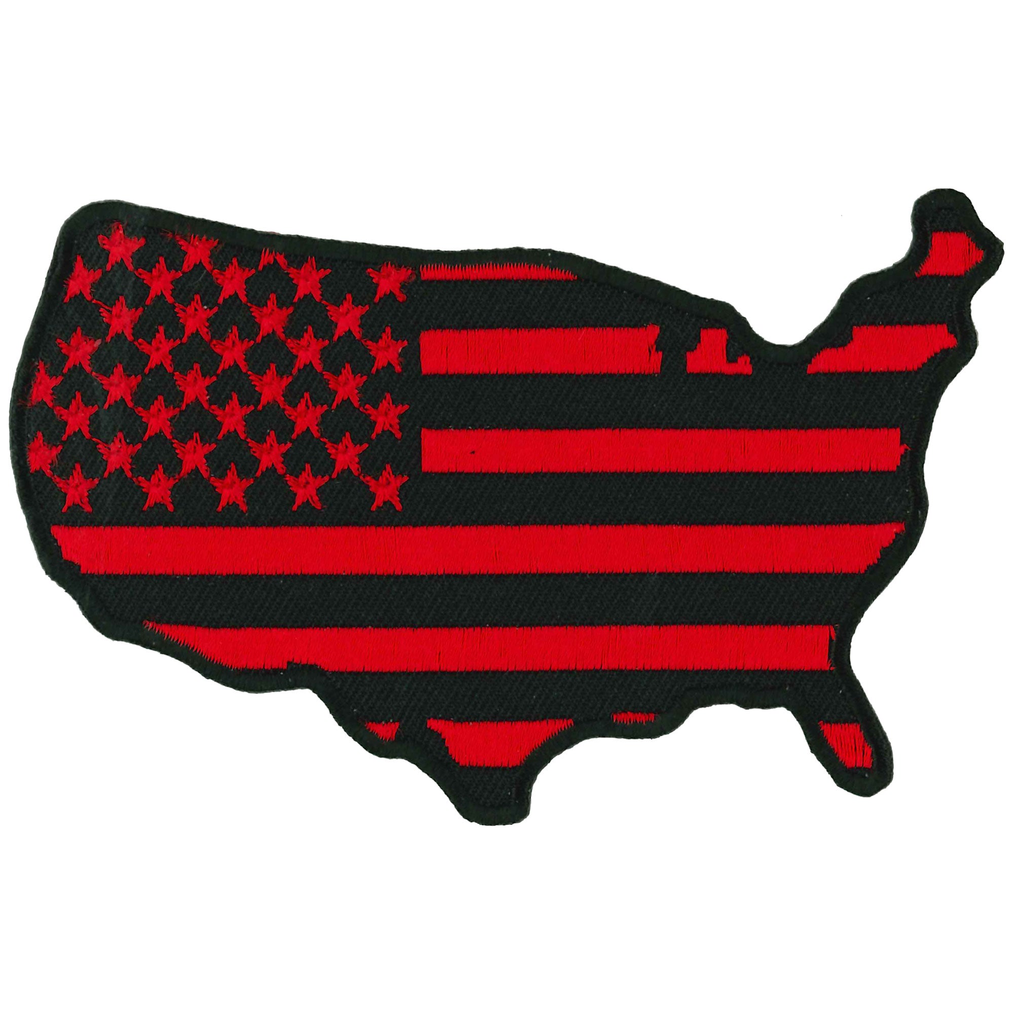 Hot Leathers Red Country Flag 4" Patch