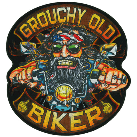 Hot Leathers Grouchy Biker Patch 11"