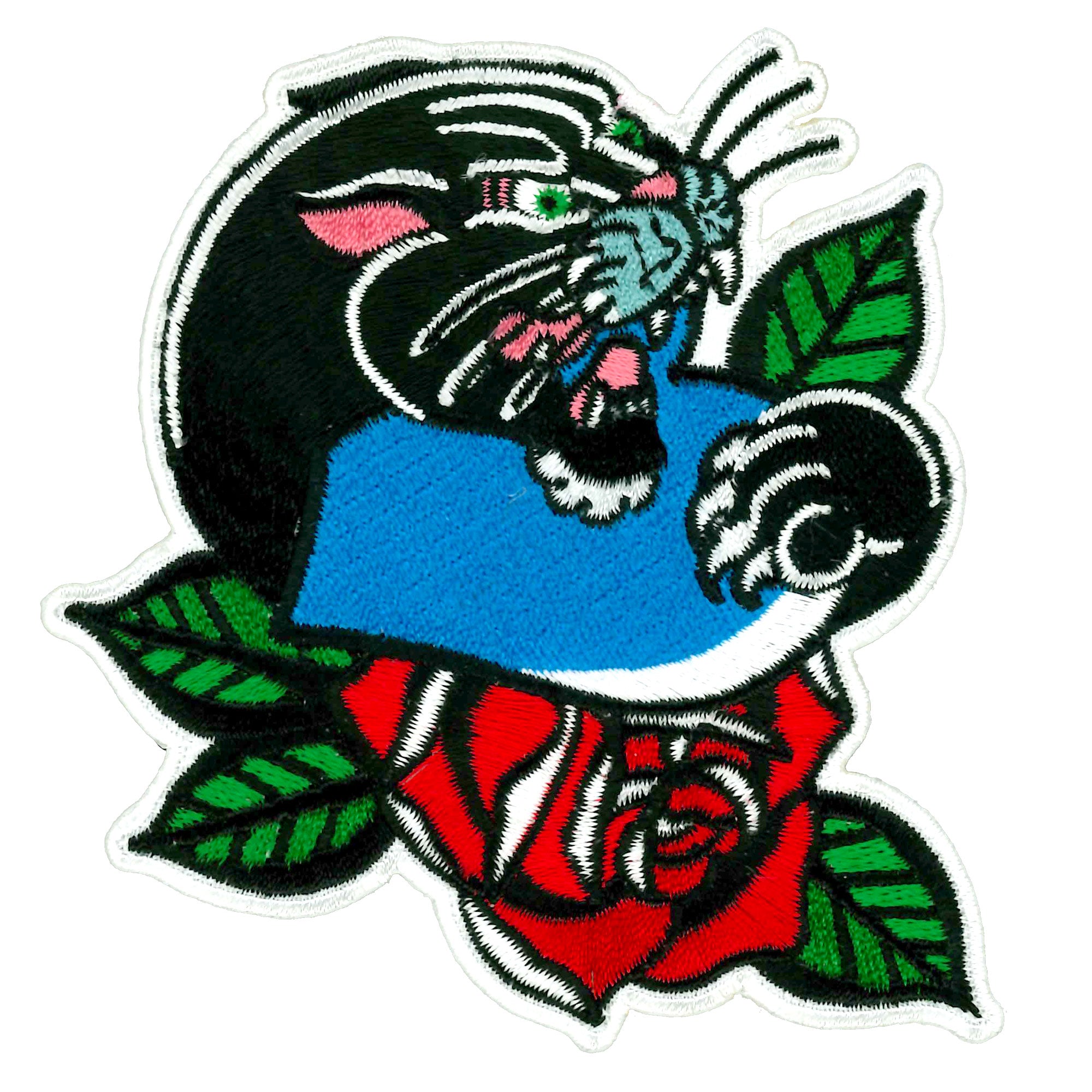 Hot Leathers 4" Panther Blue Heart Patch