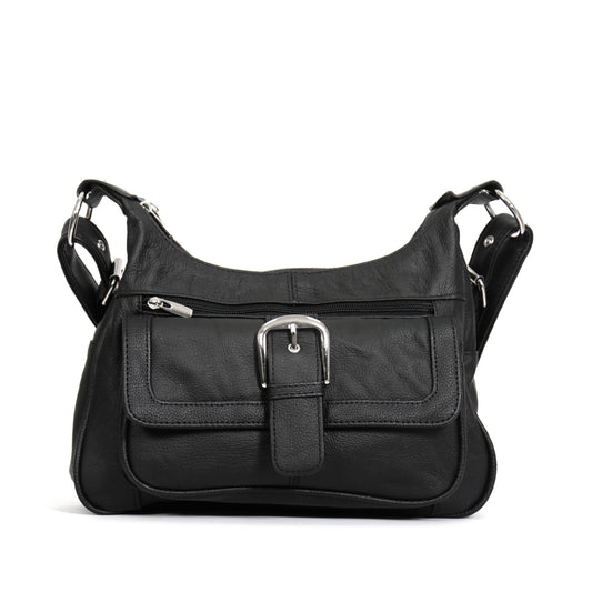 Hot Leathers Leather Purse With Front Buckle Pocket