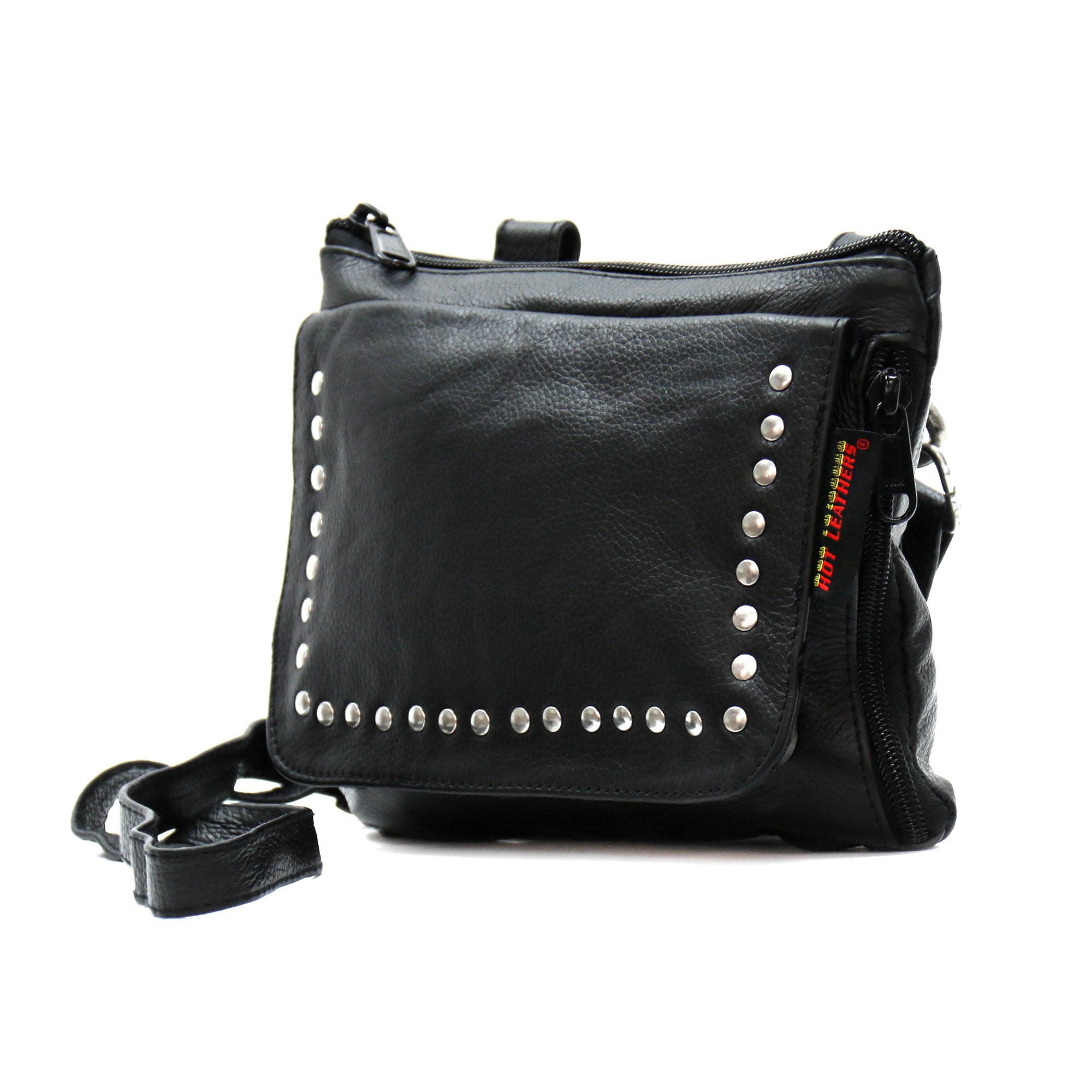 Hot Leathers Studded Leather Concealed Carry Purse