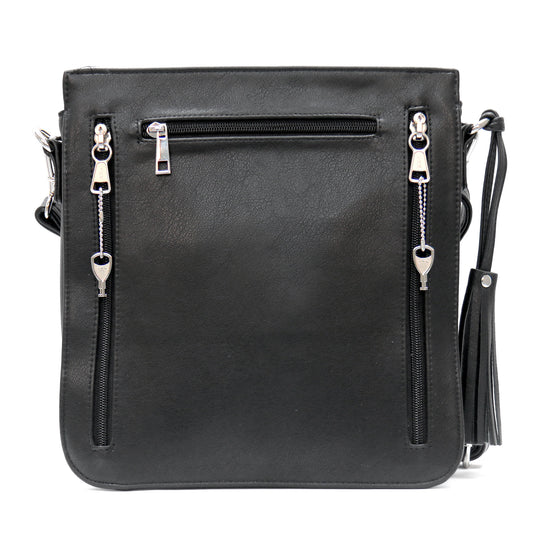 Hot Leathers PUA1177 Women's Black Hand-Crafted Laced Concealment Purse