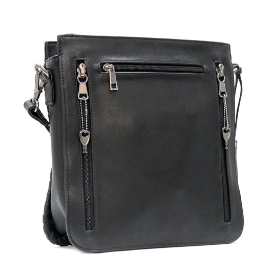 Hot Leathers PUA1177 Women's Black Hand-Crafted Laced Concealment Purse