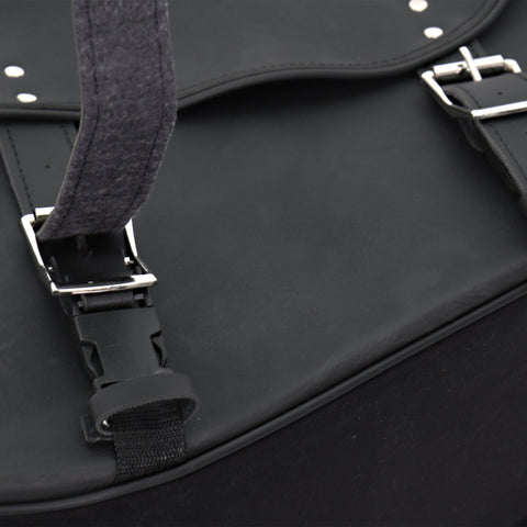Hot Leathers SDB1006 Large Wide 2-Buckle PVC Saddle Bags 15X12X7
