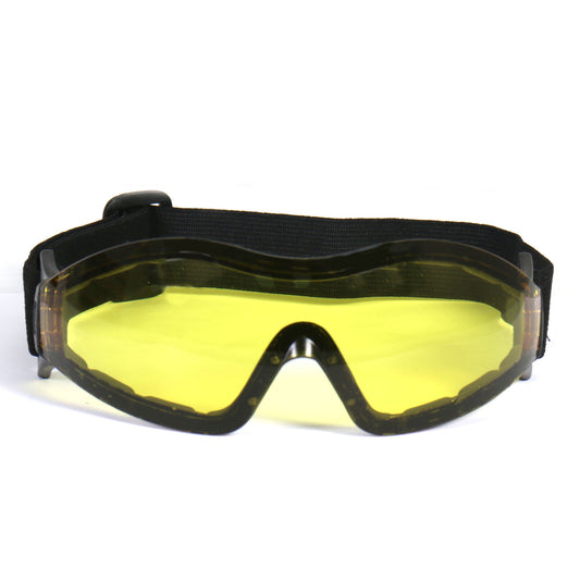 Hot Leathers Ares Safety Goggles with Yellow Lenses