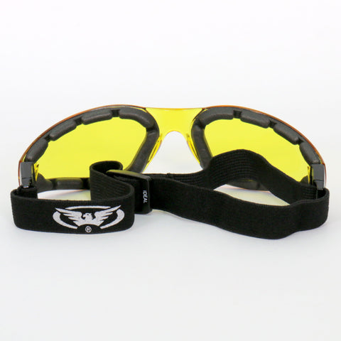 Hot Leathers Safety Sunglasses Goggles with Yellow Lenses
