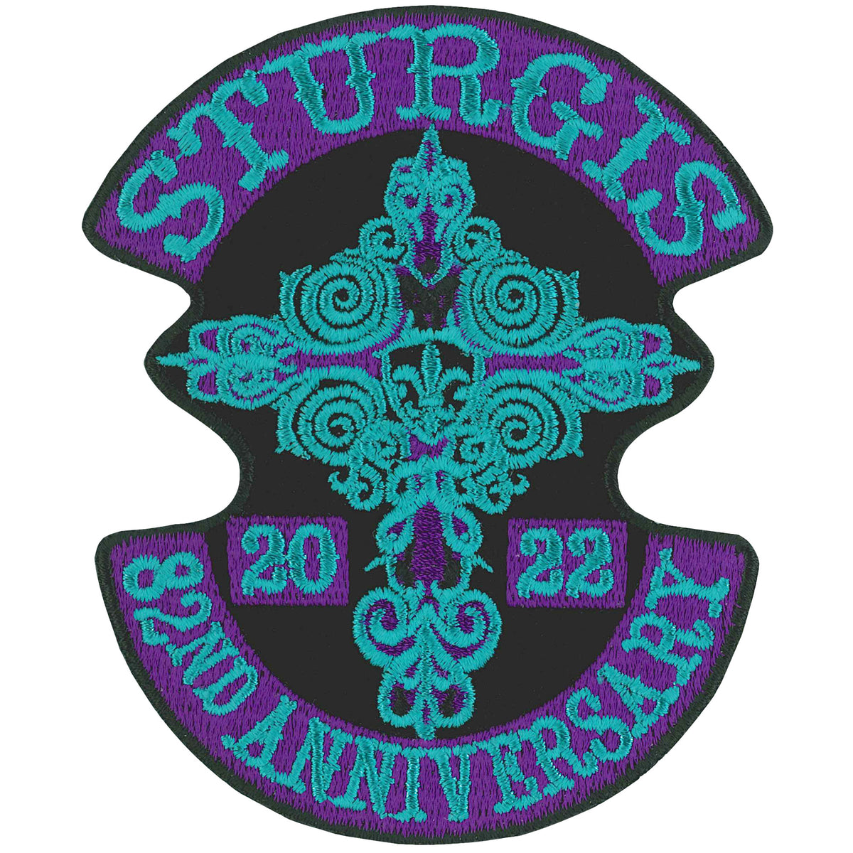 2022 Sturgis Motorcycle Rally Cross De Lis Patch