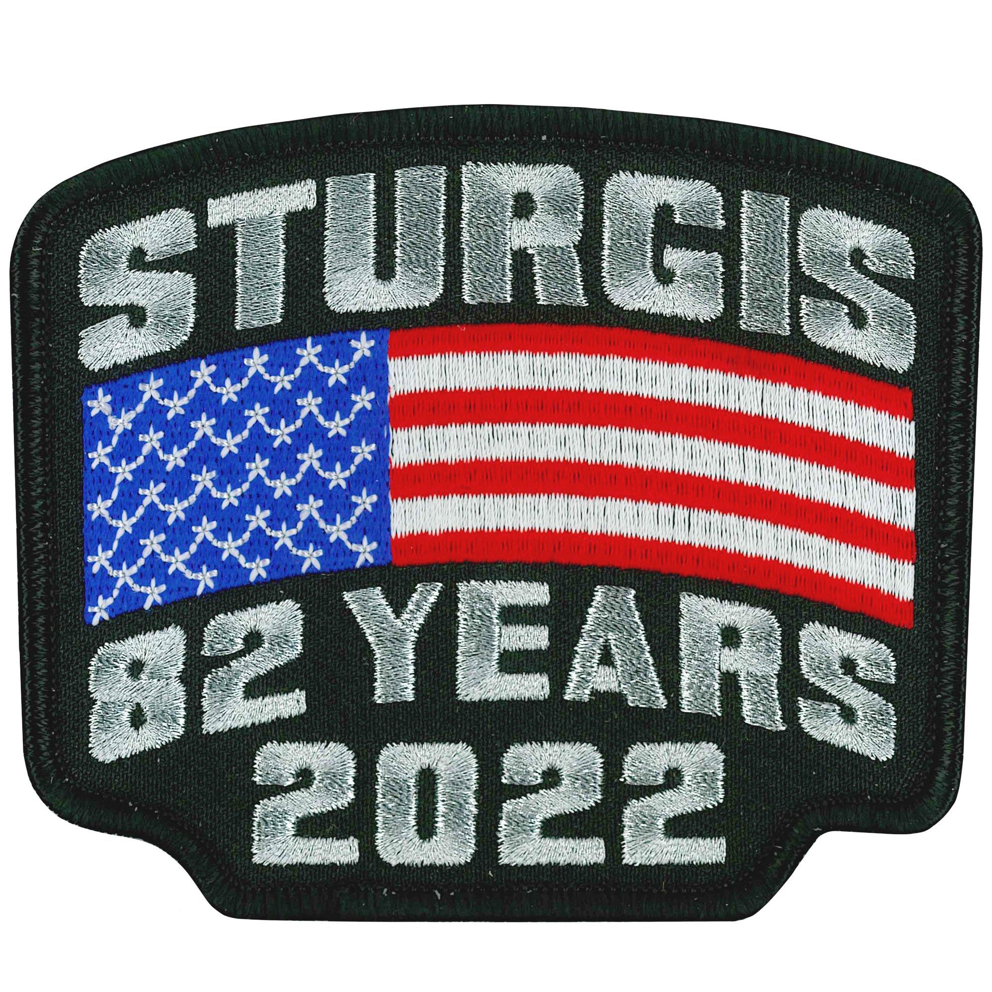 2022 Sturgis Motorcycle Rally American Flag Rocker Patch