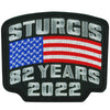2022 Sturgis Motorcycle Rally American Flag Rocker Patch