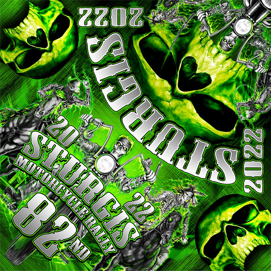 2022 Sturgis Motorcycle Rally Skull Riders Biker Bandana