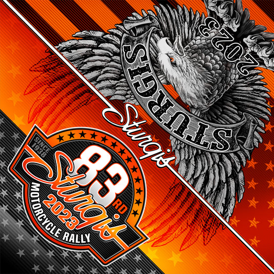 Sturgis Motorcycle Rally 2023 Logo and Eagle Bandana SPA4127