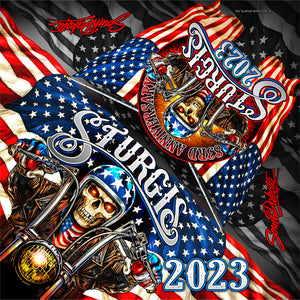 Sturgis Motorcycle Rally 2023 #1 Design America Skull Bandana SPA4128