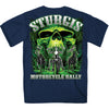2022 Sturgis Motorcycle Rally #1 Design Skeleton Riders Navy T-Shirt