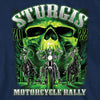 2022 Sturgis Motorcycle Rally #1 Design Skeleton Riders Navy T-Shirt