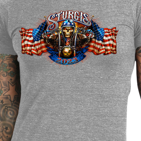 2023 Sturgis # 1 American Lady Double Sided Ladies T-Shirt