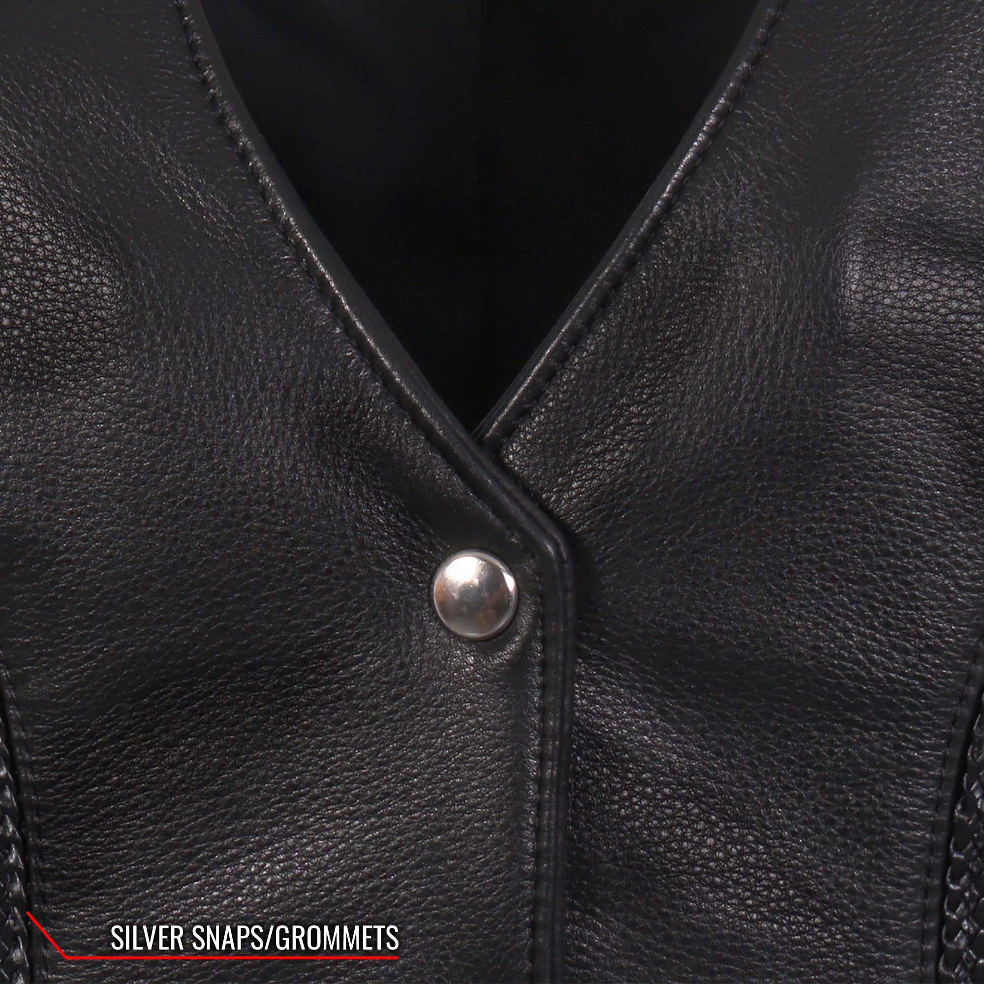 Hot Leathers VSL5001 USA Made Ladies Braided Leather Motorcycle Biker Vest