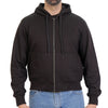 Hot Leathers VSM1202 Men's Black '2-in-1' Conceal and Carry Leather Vest with Hoodie