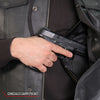 Hot Leathers VSM1202 Men's Black '2-in-1' Conceal and Carry Leather Vest with Hoodie