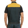 Hot Leathers Men's Leather and Denium Conceal Carry Vest