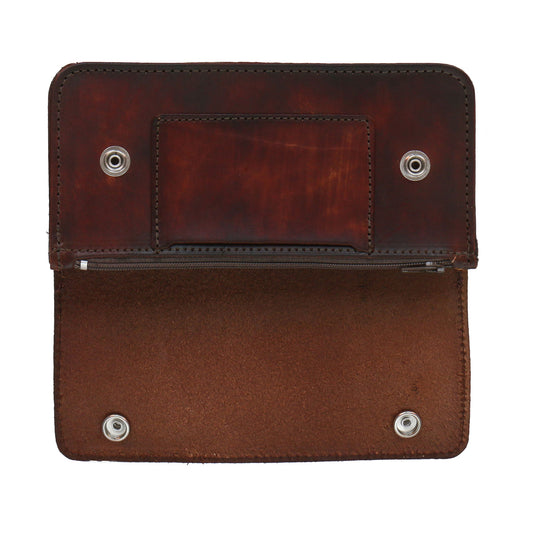 Hot Leathers Antique Brown Bi-Fold Wallet
