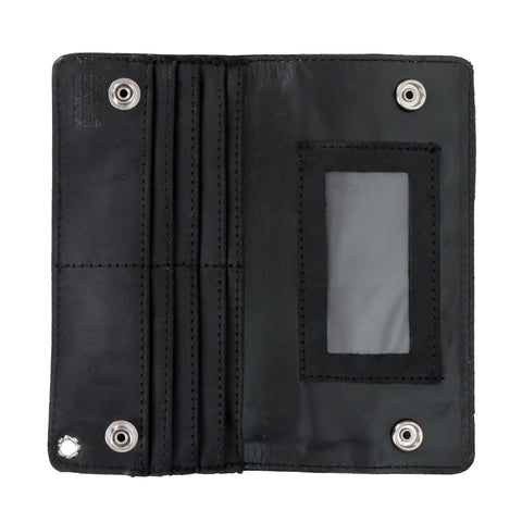 Hot Leathers 7' Black Bifold Wallet