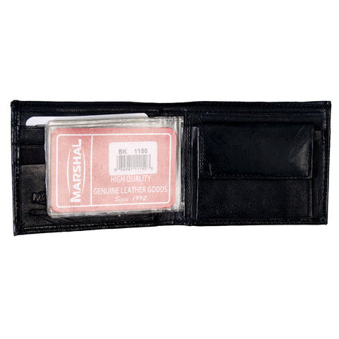 Hot Leathers WLD1001 Black Leather Bi-Fold Wallet