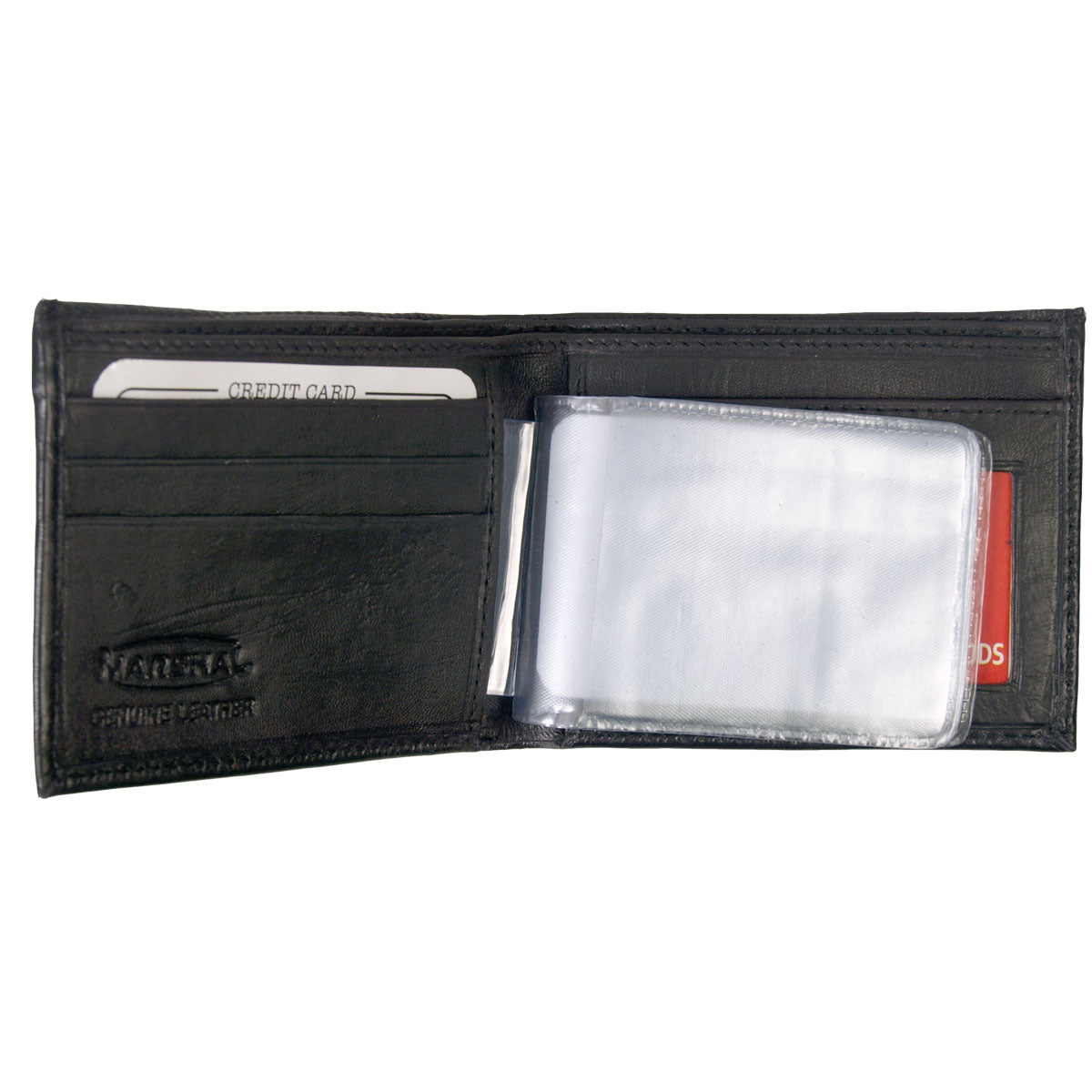 Hot Leathers WLD1005 Black Leather Bi-Fold Wallet