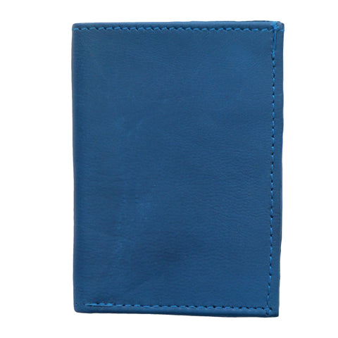 Hot Leathers Blue Credit Card Holding Wallet