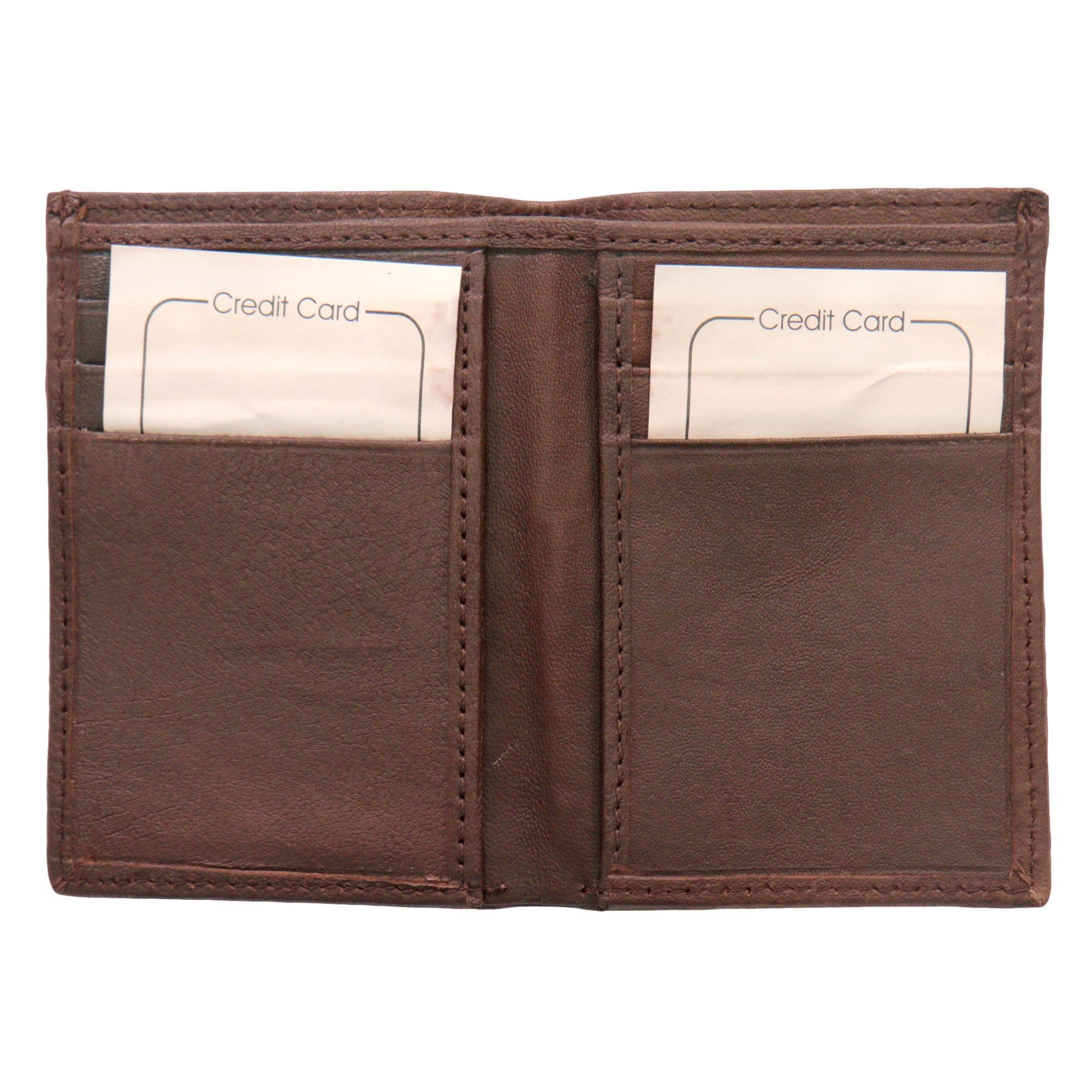 Hot Leathers Brown Credit Card Holding Wallet