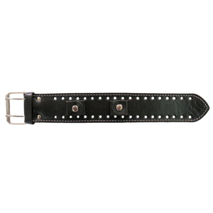 Hot Leathers 1.5" Black with Contrast Studs Watch Band