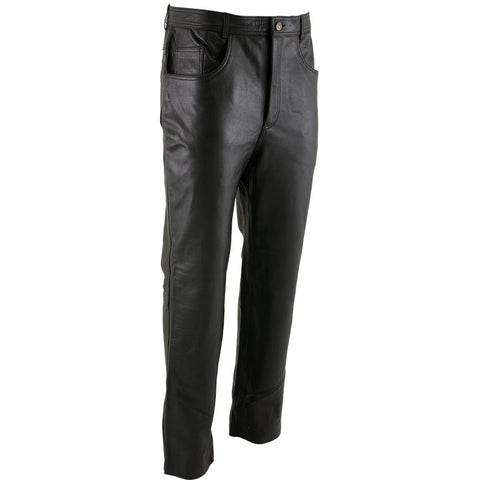 Xelement B7400 Men's 'Classic' Black Fitted Leather Pants – Hot Leathers