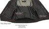 Xelement B206 Women's 'Road Queen' Black Leather Braided Vest