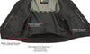 Xelement B206 'Road Queen' Women's Black Leather Braided Vest