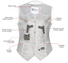 Xelement B206 Women's 'Road Queen' Black Leather Braided Vest