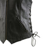 Xelement B277 'Mistress' Ladies Black Leather Side Lace Motorcycle Vest