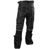 Xelement B4406 Men's Black Advanced X-Armored Tri-Tex White Stitched Fabric Motorcycle Pants