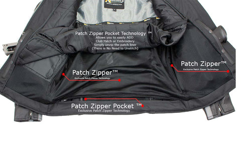 Xelement B7065 Women’s ‘Silver Fox’ Black with Silver Multi Vented Leather Motorcycle Jacket