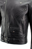 Xelement B7101 'Classic Armored' Men's Black High-Grade Leather Motorcycle Biker Jacket with X-Armor Protection