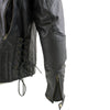 Xelement B7201 'Speedster' Men's Black Top Grade Leather Motorcycle Jacket with Zip-Out Lining