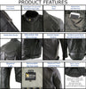 Xelement B7366 Men's 'Executioner' Black Leather Racer Jacket with X-Armor Protection
