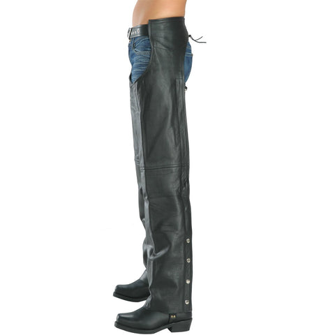 Xelement 7553 Women's Black 'Advanced Dual Comfort' Leather Chaps