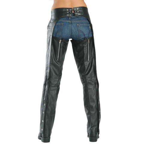 Xelement 7553 Women's Black 'Advanced Dual Comfort' Leather Chaps