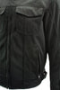 Xelement B91033 Men's 'Requiem' Black Mesh Jacket with X-Armor and Removable Hoodie