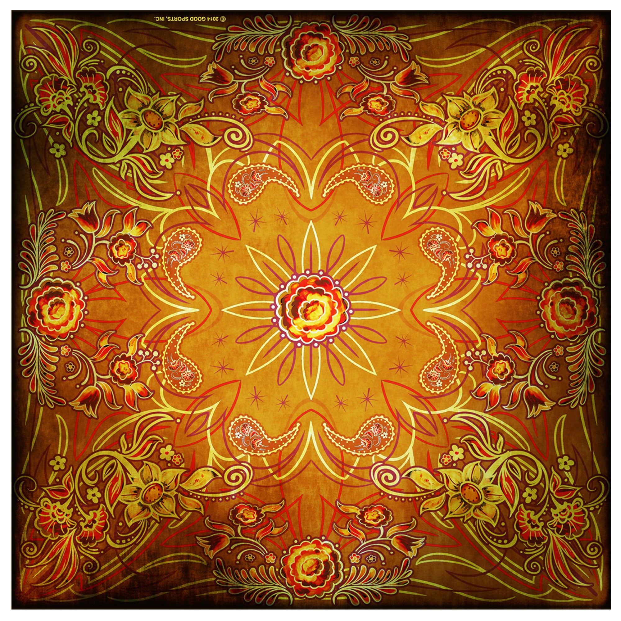 Hot Leathers BAB1073 Pinstripe Flowers Bandana