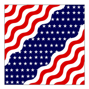 Hot Leathers BAB1079  Wavy American Flag Bandana
